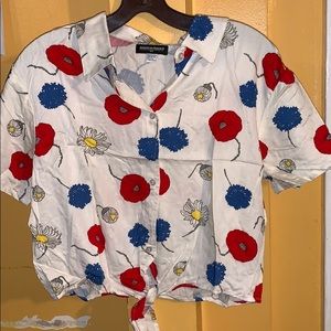 floral American Apparel blouse